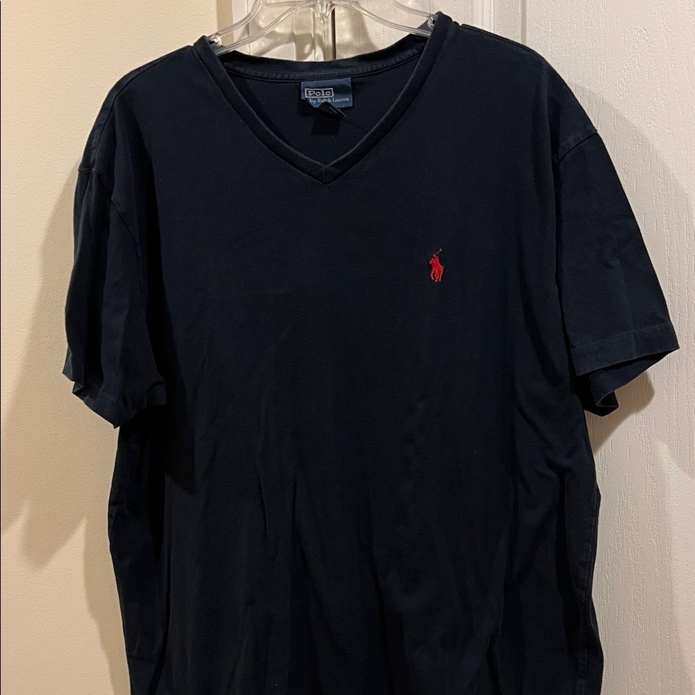 Polo by Ralph Lauren Men's Navy V-Neck T-Shirt